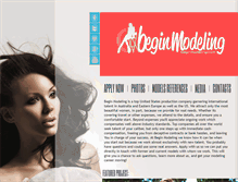 Tablet Screenshot of beginmodeling.com